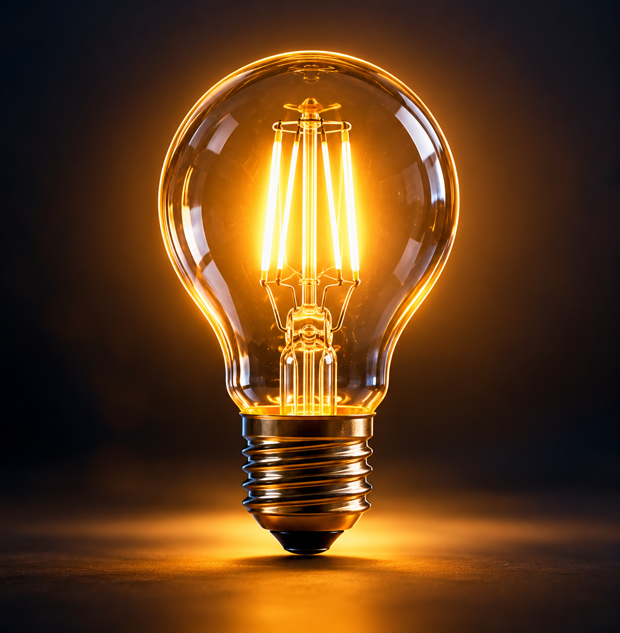 radiant amber filament bulb